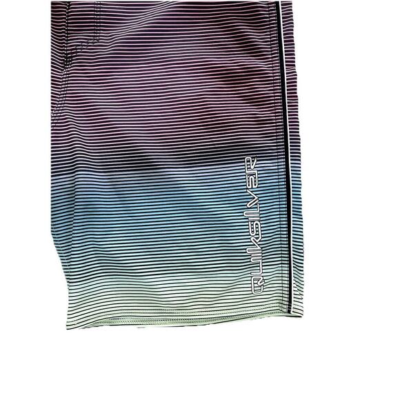Men’s Multicolored Stripe Quiksilver Swim Trunk Board Shorts Waist Size 33” - Picture 2 of 6